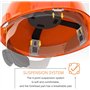Casque de sécurité forestière industrielle - Système de protection auditive et faciale - Certifié CE EN397 - Casque professionne