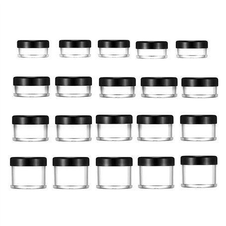 20pcs 4 Tailles Noir Contenants Cosmétiques(5g