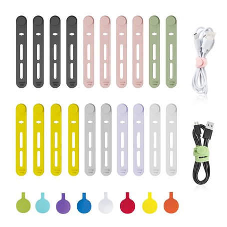 28 Pièces Attache Cable et Etiquette Cable