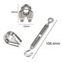Pamtns Tendeur Inox Serre Cable Inox kit de Tension Corde en Acier Inoxydable à Suspendre Kit Kit de Garde Corps Inox Manchons d