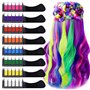 8Pcs Craie Pour Cheveux avec Couverture
