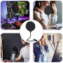 PIQIUQIU Protection Anti-Pop, Filtre Anti-Pop pour Microphone, avec col de Cygne Flexible à 360° et Bras stabilisateur - 6 Pouce