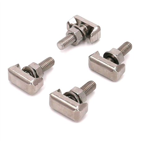 ZHITING 4pcs Bornes de Batterie T-Boulon Remplacement Connecteur Pince Acier Inoxydable Battery Terminal pour Audi Cadillac Chev