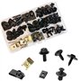 Lot de 64 vis pour automobiles et automobiles U-Clips de fixation en métal avec vis autotaraudeuses à tête hexagonale, carrosser