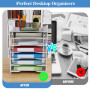 THATSRAD 7 Niveau Module de Rangement Papier Bureau A4 40*30.7*23cm Bac de Rangement en PVC Organisateur Bac à Courrier Vertical