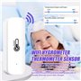 Lot de 2 thermomètres WiFi - Hygromètre intelligent d'intérieur - Hygromètre WiFi - Capteur d'humidité de température sans fil a
