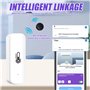 Lot de 2 thermomètres WiFi - Hygromètre intelligent d'intérieur - Hygromètre WiFi - Capteur d'humidité de température sans fil a