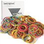 500 Pièces elastique bandes élastiques colorées caoutchouc pour classeurs et dossiers en caoutchouc Pour l'école la maison le bu