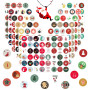 JAMSSOW 12 pièces Noël Calendrier de l'Avent Autocollants - 12 x 24 Autocollants Noël Nombre Calendrier - Chiffre Calendrier de