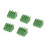 JOYKK 10 Pieces Vis 4Pin Vis Borniers Montage Connecteur Pas 2.54mm - Vert