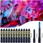 Strehknewen 12 Couleurs Neon UV Maquillage Enfants Set Maquillage Stylo Lavable Maquillage Pen & Couleurs Corps Couleur Corps po