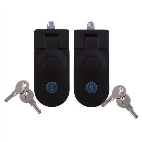 PETSOLA 2 Pièces Encastré Loquet de Porte Serrure à Compression Bouton Poussoir Loquet de Levier pour Bateau RV