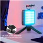 LUXCEO RGB Lampe vidéo LED,Mini Lampe de Caméra Portable CRI 95+,lumière vidéo Dimmable 3000K/6000K, Rechargeable 3000mAh pour v
