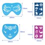 Lot de 21 pochoirs de maquillage pour le visage Kraeoke - Pochoirs de dessin de couleur - Tatouages temporaires pour enfants - P