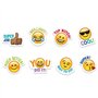 Autocollants Smiley,Autocollant de Recompense 500 Emoticône Récompense Autocollant 8 Modèles Assortis 2,5 cm Autocollants Scolai