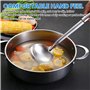 Sporgo Lot de 5 ustensiles de cuisine en acier inoxydable - Ustensiles de cuisine avec louche à soupe, écumoire, spatule fendue,