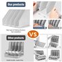 Porte-revues pliable en plastique ECO-PP robuste pour le bureau et la maison - Classeur sur pied peu encombrant avec 4 compartim
