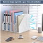 Porte-revues pliable en plastique ECO-PP robuste pour le bureau et la maison - Classeur sur pied peu encombrant avec 4 compartim