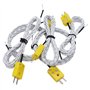 Taiss 5 pièces thermocouple type k capteurs de type K,longueur de câble de 3m,Sonde thermocouple et compteur pour plage de tempé