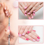 Pinceaux Ongle Gel UV Nail Art Ongles, 2 in 1 Pinceau Nail Art Ongles, 2 in 1 Spatule à double extrémité et pinceau, manucure ou