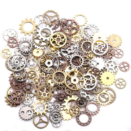 DAHI 200g steampunk antique engrenages pendentif horloge roue de roue pour l'artisanat