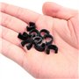 ANCLLO 10 PCs Black Metal C-Clips Pinces U-Clips Boucle VTT BMX VTT Vélos de frein Câble de dérailleur Shifter Guides de câble B