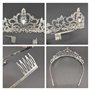 MIVAIUN Tiara Cristal Couronne Diadème Avec Strass Diadème de Princesse en Strass Peigne Couronne de la Mariée Pour Mariages Bal