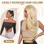 EUPSIIU Perruques Longues Ondulée Blond pour Femmes Perruque, 27’’Cheveux Bouclés Synthétique Résistante à la Chaleurséparation 