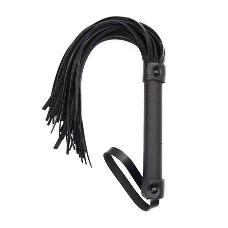 Angeer General Cravache d'équitation en similicuir Noir 38 cm