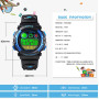 Montres Enfants garçons, Montre numérique Digitale 5 étanche 12/24H/chronomètre/EL colorée, électroniques Montres Bracelets garç