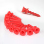 zosenda Castle Golf Lot de 100 tees de golf en plastique dégradés de couleurs mélangées durables en 5 tailles assorties (32 mm,