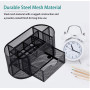 Rangement Bureau Organisateur, Netume Métal Grillagé Organiseur /Pot a Crayon/Accessoire/Porte Stylo, Multifonction Fourniture P