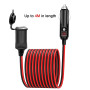 Hoembpn 4M Rallonge Prise Allume Cigare de Voiture 17AWG étanche avec Fusible 15A,12V/24V Câble d'Extension pour Allume Cigare M
