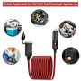 Hoembpn 4M Rallonge Prise Allume Cigare de Voiture 17AWG étanche avec Fusible 15A,12V/24V Câble d'Extension pour Allume Cigare M