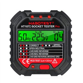 Kedelak Testeur de sortie GFCI avec affichage de la tension testeur de prise 90-250 V détecteur de tension de polarité de Circui Kedelak Testeur de sortie GFCI avec affichage de la tension testeur de prise 90-250 V détecteur de tension de polarité de Circui