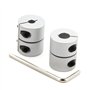 Zeberoxyz 2PCS Accouplement d'arbre 5mm à 8mm Joint en Alliage d'Aluminium 25mm Longueur 20mm Diamètre Connecteur Moteur Pas à P