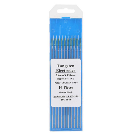 10Pcs Électrodes de Tungstène WP Pointe Verte pour Soudage Tig AC