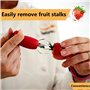 Trancheur de Fraises, Décortiqueur de Fraises, Dissolvant de Tomates, Acier Inoxydable, pour la Transformation des Fruits de Cui