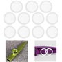Lot de 10 flûtes de kazoo blanches - Membrane transparente - 18 mm - Accessoires pour instruments à vent