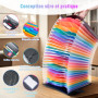 Trieur 25 Compartiments, Trieur Document Extensible Couleur, Range Document Rangement Papier avec Couvercle et Onglets pour Papi