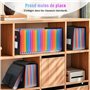 Trieur 25 Compartiments, Trieur Document Extensible Couleur, Range Document Rangement Papier avec Couvercle et Onglets pour Papi