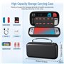 Bukuhlio Étui Rigide EVA pour Nintendo Switch/Switch OLED - Housse Zippée Anti-Choc 10 Cartes + Rangement - Pochette Durable pou