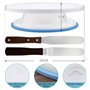 Koksi Lot de 69 ustensiles de décoration de gâteaux -Plateau tournant pour gâteau, ensemble de douilles et de poches à glaçage,