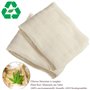 FOGAWA 2pcs Toile à Fromage Gaze de Coton 95x95 cm Chiffons en Mousseline Alimentaire Cuisine Filtrer Pulpe Non Blanchie Étamine