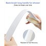 HORJOR Brosse Dos Douche Long Manche, Doux Brosse pour le Dos Douche, Brosse de Bain pour le Brossage Du Dos, Humide ou Sec Bros