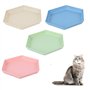 Wanfoou Lot de 4 assiettes pour chats peu profondes larges bols pour nourriture pour chats sans fatigue de moustache plat d'eau