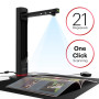 Viisan K21 Scanner de Livres et de Documents. Capteur 21 MP Corrigez automatiquement la courbure des Pages du Livre. Capturez Ju