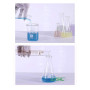 Flacons Erlenmeyer en Verre, JESSTOLO 50 ml Flacon Conique En Verre, 50ml Bécher en Verre, 10ml/5ml Cylindre Graduées, 2 Brosses