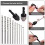 2 Pièces Mandrin Perceuse 10 Pièces Petite Perceuse (0.8-3.0mm) Mini Perceuse Adaptateur de Mandrin pour Perceuse Accessoires po