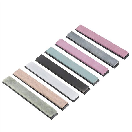 Pierre à Aiguiser ensemble de 8 pièces Pierre d'Affûtage Grains 240/400/800/1000/3000/5000 / 8000/10000 Outil à Aiguiser Ustensi